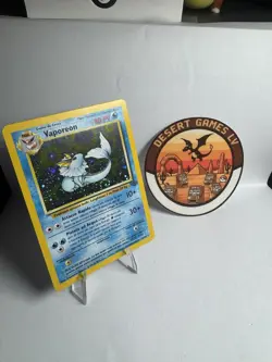 SPANISH Holo Foil Vaporeon # 12/64 Jungle Set Pokemon Trading Cards HP - Image 1