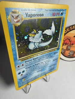SPANISH Holo Foil Vaporeon # 12/64 Jungle Set Pokemon Trading Cards HP - Image 2