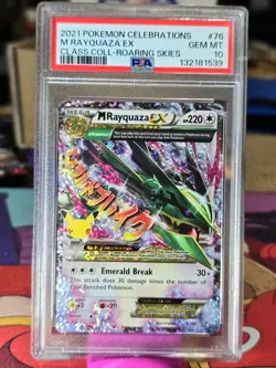 Pokemon Celebrations M Rayquaza EX Card 76/108 PSA 10 - Image 1