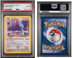 Dragonair #18 1999 Pokemon Base Set Rare Colorless PSA 6 EX-MT - Image 1