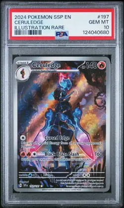 2024 POKEMON SSP EN-SURGING SPARKS ILLUSTRATION RARE #197 CERULEDGE PSA 10 - Image 1