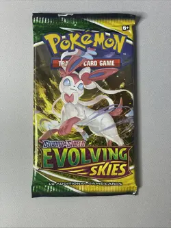 Pokemon 2021 Sword & Shield Evolving Skies Booster Pack Sylveon - 1 Pack Sealed - Image 1