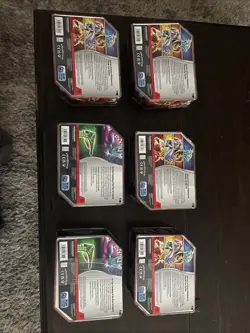 Pokemon Paradox Destinies Tins FULL SET FACTORY SEALED - ALL 6 Tins (30 Packs) - Image 2