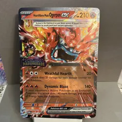 Pokemon TCG Hearthflame Mask Ogerpon ex 040/167 TWM Jumbo Card - Image 1