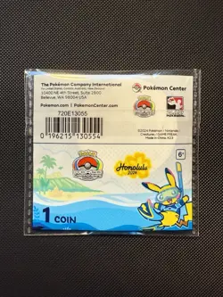 Pokemon World Championships 2024 Honolulu Pikachu Metal Coin - Image 2