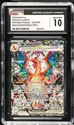 2023 Pokemon Obsidian Flames Charizard ex Full Art SIR #223/197 CGC 10 - Image 1