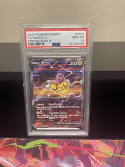 PSA 10 Raikou Pokemon Crown Zenith Galarian Gallery Full Art GG41/GG70 - Image 1