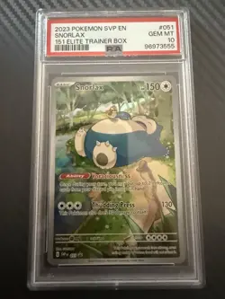 Pokemon TCG Snorlax VMAX 151 Elite Trainer Box 051 Promo Holo PSA 10 Gem Mint - Image 1