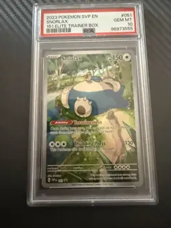 Pokemon TCG Snorlax VMAX 151 Elite Trainer Box 051 Promo Holo PSA 10 Gem Mint - Image 4