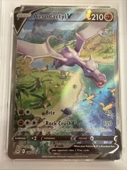 PSA 10 GEM MT 2022 Pokemon SWSH Aerodactyl V Lost Origins 180/196 Full Art - Image 4