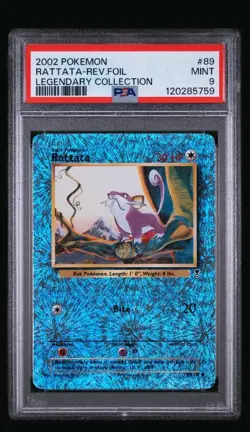 Pokemon PSA 9 Legendary Collection REVERSE HOLO Rattata 89/110 - PSA MINT 9 - Image 1
