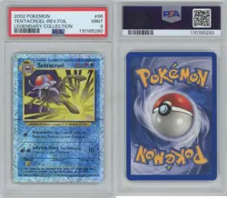 2002 POKEMON LEGENDARY COLLECTION #66 TENTACRUEL-REVERSE FOIL PSA 9 - Image 2