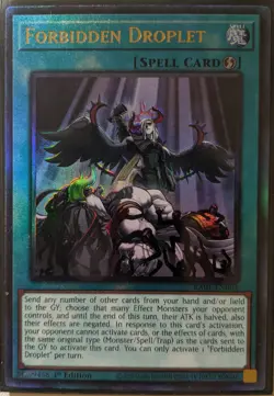 YuGiOh Forbidden Droplet Ultimate Rare 1st Edition RA01-EN064 - Image 1