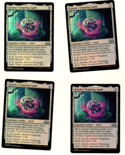 Set Of 4 Eriette’s Tempting Apple Foil Wilds Of Eldraine MTG Card - Image 1
