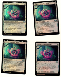 Set Of 4 Eriette’s Tempting Apple Foil Wilds Of Eldraine MTG Card - Image 3