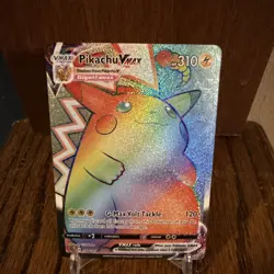 Pikachu VMAX Secret Rainbow Rare Vivid Voltage Card 188/185 Near Mint Condition - Image 1