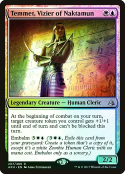 Temmet, Vizier of Naktamun FOIL Amonkhet PLD White Blue Rare CARD ABUGames - Image 1