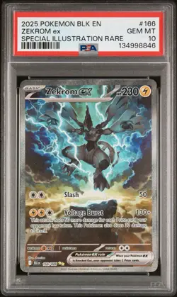 2025 POKEMON BLK EN-BLACK BOLT SPECIAL ILLUSTRATION RARE #166 ZEKROM EX PSA 10 - Image 1