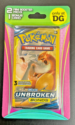 POKEMON UNBROKEN BONDS DG CHARIZARD SEALED BLISTER 2 MINI BOOSTER PACKS - Image 1