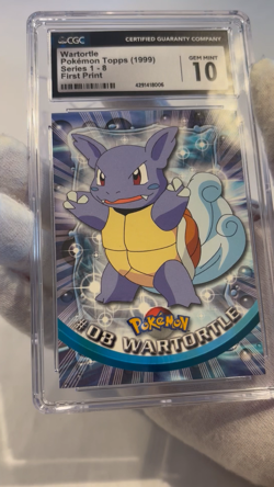 1999 Pokemon Topps - First print- CGC Mint 10 Wartortle #8 - Image 2