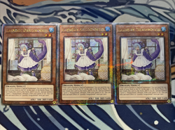 Yugioh Laundry Dragonmaid Quarter Century Secret Rare RA03-EN021 Near Mint x3 - Image 1
