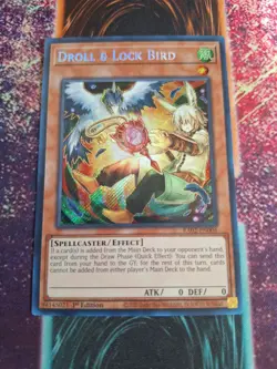 Yu-Gi-Oh! Droll & Lock Bird RA02-EN006 Secret Rare 1st Edition Near Mint - Image 1
