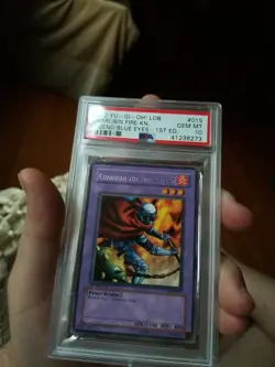 Yugioh Charubin The Fire Knight LOB-015 1st Ed. PSA 10 GEM MINT Extremely Rare! - Image 4