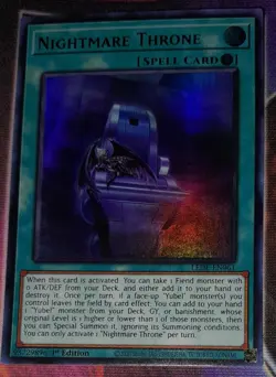 Yu-Gi-Oh! Nightmare Throne Ultra Rare (LEDE-EN061) 1st Edition Near Mint - Image 1