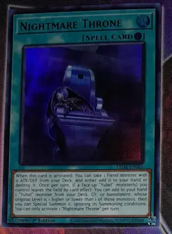 Yu-Gi-Oh! Nightmare Throne Ultra Rare (LEDE-EN061) 1st Edition Near Mint - Image 2