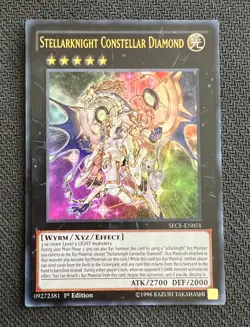 Yugioh Stellarknight Constellar Diamond 1st Edition Ultra Rare SECE-EN051 NM - Image 1