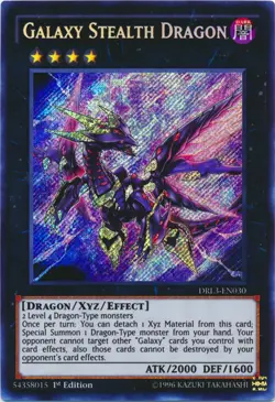 Yugioh! LP Galaxy Stealth Dragon - DRL3-EN030 - Secret Rare - 1st Edition Lightl - Image 1