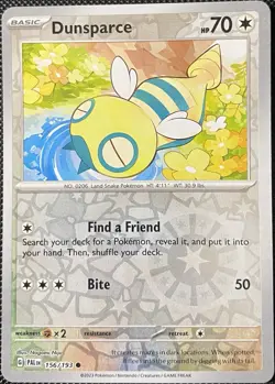 Dunsparce 156/193 Sv02: Paldea Evolved Reverse Holo - Pokemon Card - Image 1