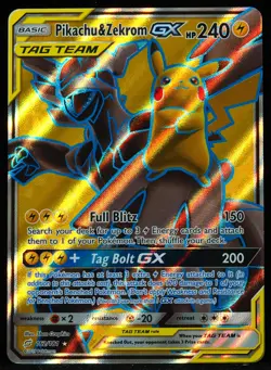 Pikachu & Zekrom GX Tag Team #162 NM Pokemon Card - Image 1