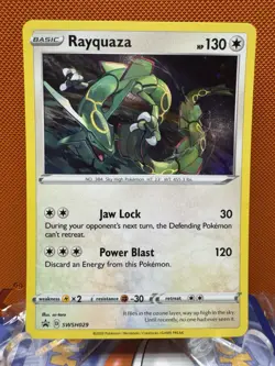 Rayquaza #SWSH029 Cosmos Holo Sword & Shield Promo Cards NM - Image 1