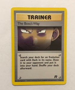 Pokemon Card Team Rocket The Boss's way 73/82 Light played - Image 1