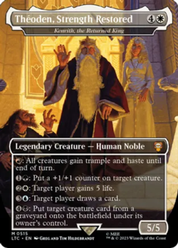 1 x Theoden, Strength Restored - Kenrith, the Returned King - Foil - Borderless - Image 1