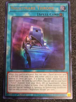 Near Mint, English - 1 x MTG Nightmare Throne - LEDE-EN061 - Ultra Rare - 1st Ed - Image 1