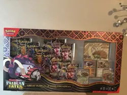 Pokemon Paldean Fates Great Tusk ex & Iron Treads ex Premium Collection - Image 1