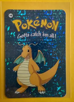 DRAGONITE Pokemon Pocket Monsters Japanese Vending Prism Sticker LP Holo Foil - Image 1
