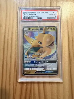 Dragonite GX 37/70 Holo Rare Pokemon 2018 Dragon Majesty PSA 10 MINT - Image 1