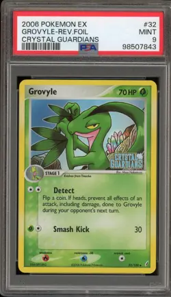 Pokemon Grovyle EX Crystal Guardians Reverse Holo Rare #32 PSA 9 Mint - Image 1