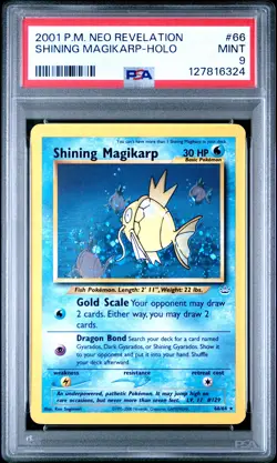 2001 POKEMON NEO REVELATION #66 SHINING MAGIKARP-HOLO PSA 9 - Image 1