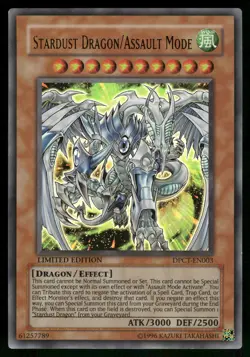 Yugioh! Stardust Dragon/Assault Mode DPCT-EN003 Ultra Rare MP - Image 1