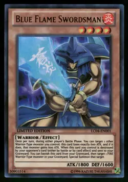 Yugioh! Blue Flame Swordsman LC04-EN001 Ultra Rare VLP - Image 1