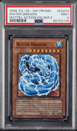 2006 YU-GI-OH! MATTEL ACTION FIGURE SER 2 PROMO #EN004 WATER DRAGON PSA 9 - Image 1