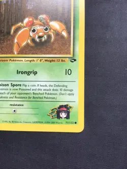 Pokemon Cards: Gym Challenge 1st Edition Common: Erika's Paras 71/132 - Image 4