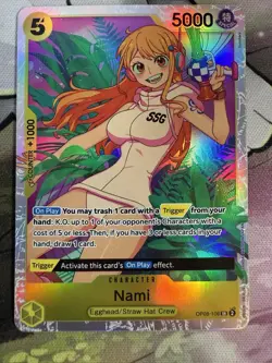 One Piece CCG Nami SR OP08-106 Two Legends Foil Card NM - Image 1