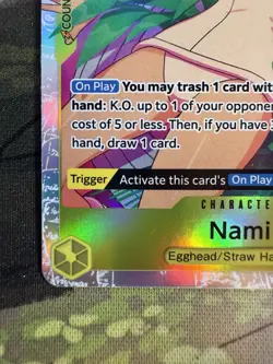 One Piece CCG Nami SR OP08-106 Two Legends Foil Card NM - Image 2