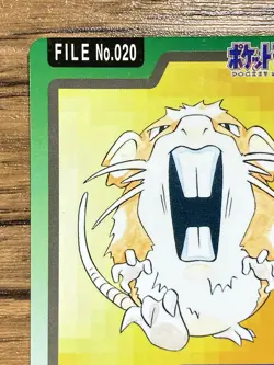 Pokemon Carddass Card Raticate File No.20 Bandai Pocket Monsters 1997 Japan - Image 3