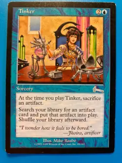 MTG 1x Tinker # 45 Urza's Legacy Vintage Magic the Gathering Card x1 MP - Image 1